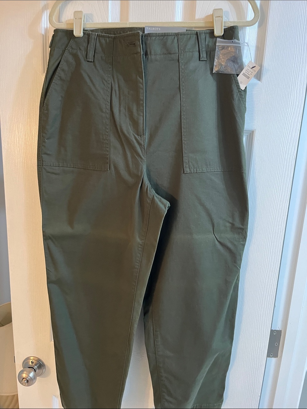 Talbots Olive Utility Ankle Pants